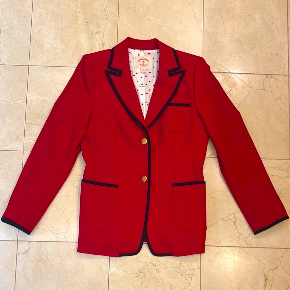 Brooks Brothers Red and Black Blazer Tailored Suit Jacket
